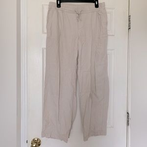 Khaki linen pants